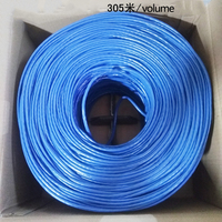 4 Pasang Kabel Ethernet Biru 26 AWG 305m Outdoor CAT5E 1000m LAN Jaringan UTP Harga Per Meter 10000ft
