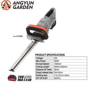 Cortadora de césped y setos eléctrica de 22 pulgadas para jardín, con batería de iones de litio y cuchilla de acero de doble filo, venta al por mayor - Product Image 5