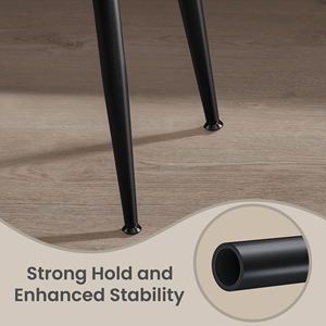<span class=keywords><strong>Chaises</strong></span> de salle à manger modernes <span class=keywords><strong>VASAGLE</strong></span> avec dossier en forme de coquille recouvert de cuir PU et pieds en métal noir, lot de 2 pour cuisine et salle à manger - Product Image 5