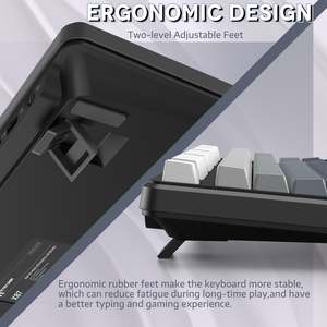 ATTACK SHARK X87 Junta tri-modo Teclado mecánico Diseño 80% <span class=keywords><strong>ANSI</strong></span> Diseño ergonómico - Product Image 2