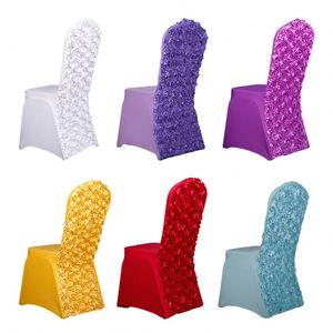 Fundas de Silla y Cubiertas de Mesa de Spandex con Diseño de Rosas, Venta al Por Mayor de Fábrica, Económicas, para Decoración de Eventos y Bodas - Product Image 5