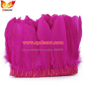Zpdecor Usine En Gros Stock Oie Verte Nagoire Plume Garniture Frange pour Miami et Bahams Jankanoo Carnaval - Product Image 2