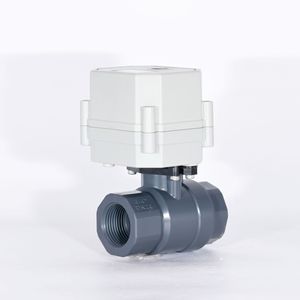 <b>Miniature</b> Electric Upvc Regulating Ball Valve 3/4 In Dn20 Threaded For Pumps Boilers Water Purifiers - Product Image 1