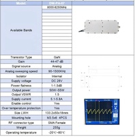 Amplificateur RF GaN Dewin DW-PA-07 C-UAS pour neutralisation d'UAV 6-8GHz 8000-8250MHz, Source de Bruit VCO 8.25G, Anti-Drone Anti-FPV 28V
