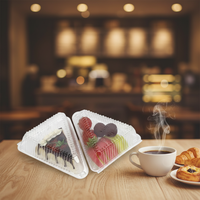 Fabrieksgroothandelsprijs Biologisch afbreekbare wegwerp transparante voedselverpakking voor broodjes, pizza, hamburger, sushi, fruitsalade
