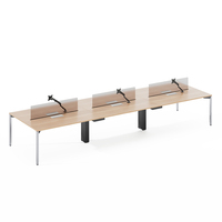 Meubles de bureau modulaires professionnels 6 8 places poste de travail de Coworking convertible conception en bois personnel d'espace ouvert