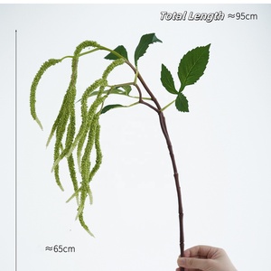 وفوم أبيض صناعي من Whosale 95 أوراق شجر خضراء معلقة بفرعين لترتيب الزهور روريس - Product Image 6