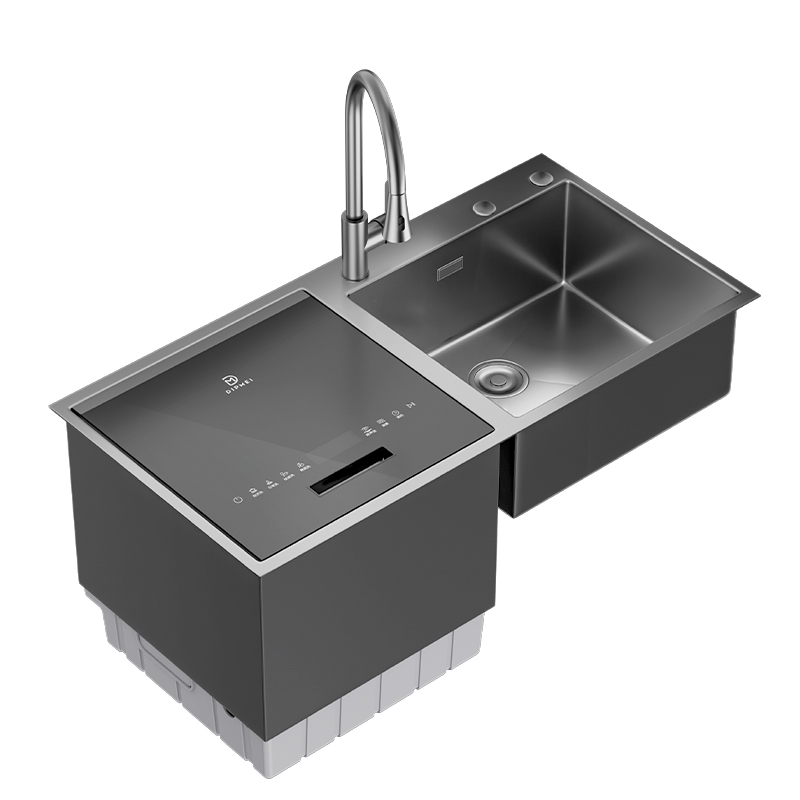 Countertop Dishwasher Electric Automatic Cleaning Sterilization Drying Storage Functions Stainless Steel Housing 9 Household