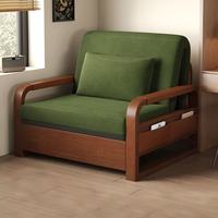 Sofá Cama Plegable Moderno Multifuncional Dos en Uno, Sofá Cama Doble para Sala de Estar y Dormitorio, Cuero Encerado, Estructura Metálica, Suave