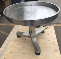 Table d'emballage ronde motorisée en acier inoxydable de 1.2m/1.5m/2m de diamètre