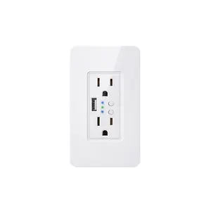 2023 Factory Supply Smart Life App US Version AC100-250V 15A Tuya WiFi Smart Wall Socket With 2 Year Warranty PST-PS-1607