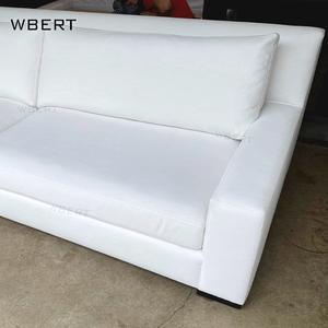 WBERT-Canapé Modena à bras incliné personnalisable en usine, décoration carrée élégante en éponge pour hôtels et villas - Product Image 2