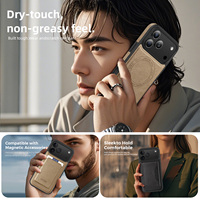 Étui magnétique en cuir végétalien pour iPhone 18 Pro Max 17 Pro Max 17e Air 16 Plus 15 14 – Coque de téléphone professionnelle fine, classique et antidérapante