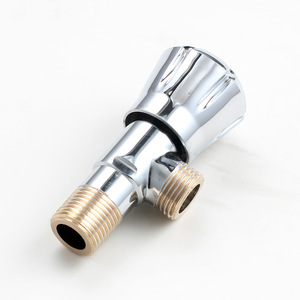 Robinet d'arrêt en cuivre Crane Crown, filetage mâle 20 mm, finition chromée, pour eau chaude et froide des toilettes - Product Image 2