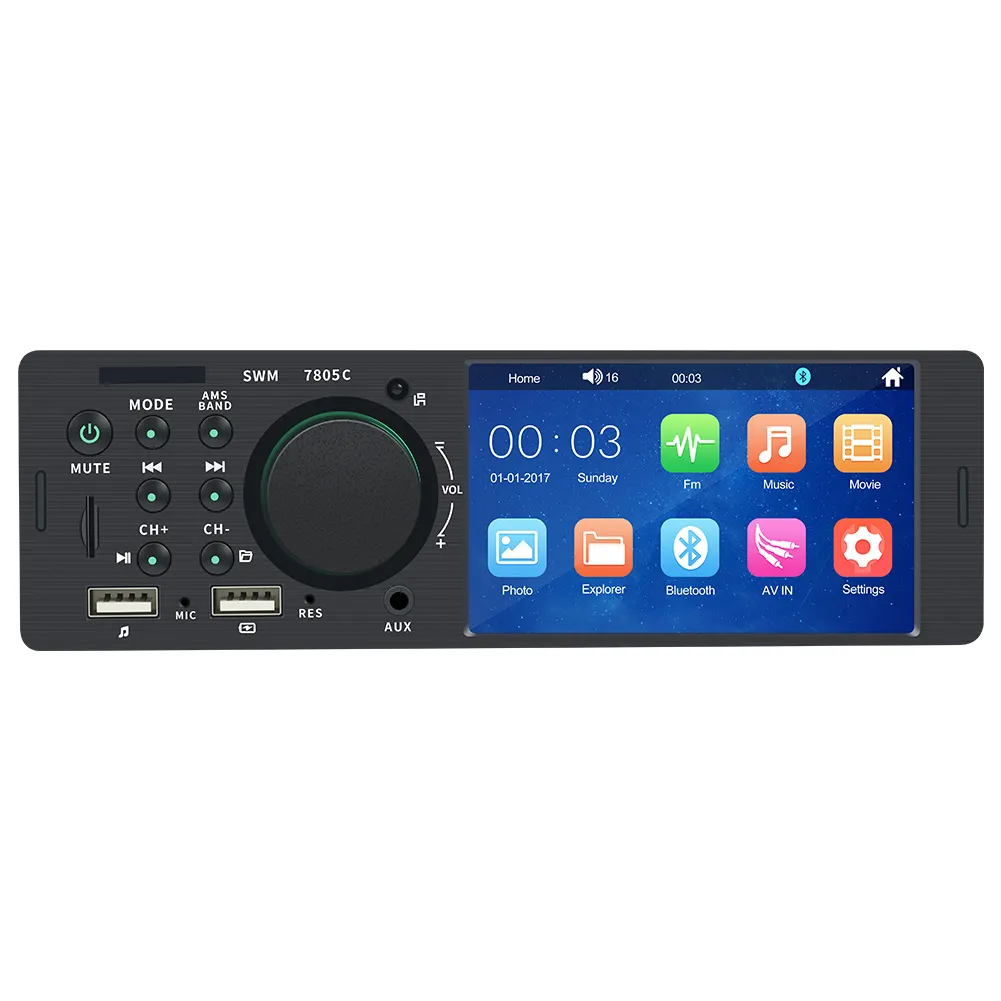 Pemutar DVD Mobil Model Pribadi, Radio Android BT 4 Inci Stereo MP5 dengan Layar Sentuh