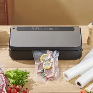 Hot Selling Portable 80Kpa machine sottovuoto Vacuum Sealer for Food Preservation with Built-in Cutter