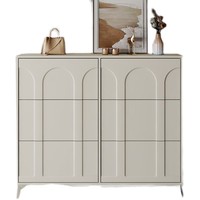 Armoire à chaussures ultra-mince à dessus rabattable Porte noire Meubles d'entrée de style américain pour entrée étroite Couloir Porte-chaussures extérieur