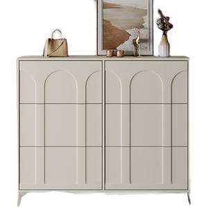 Gabinete Zapatero Abatible Ultrafino con Puerta Negra Mueble <span class=keywords><strong>de</strong></span> Entrada Estilo Americano para Pasillo Estrecho Zapatero Exterior - Product Image 5