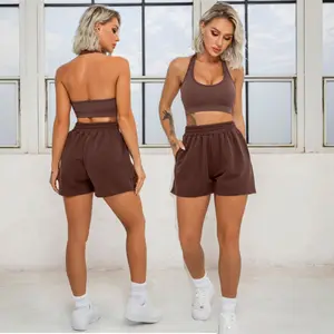 12 ans d'expérience en usine, nouveau design, ensemble de <span class=keywords><strong>sport</strong></span> sexy avec soutien-gorge et short, très apprécié des influenceurs - Product Image 1