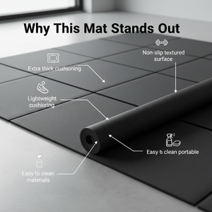 Tapete de Yoga Personalizado con Logotipo, Ecológico, de Caucho Natural y NBR, 10 mm de Grosor, Resistente a las Manchas, Duradero, con Correa de Transporte - Product Image 4