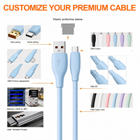 Câble de charge rapide USB-A vers USB-A de 1 m en TPE avec cœur en cuivre pur pour iPhone, Android, écouteurs et transfert de données pour téléphones – Vente en gros