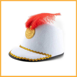 Hot Marching Band Hat para adultos Cascanueces Guardias con desfile de plumas Halloween Mardi Gras Drum Major Parade Knight Halloween - Product Image 5