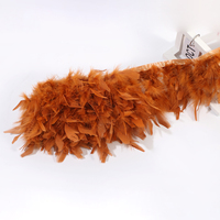 Frange de plumes de chandelle de dinde teintes sur mesure en gros pour la décoration de costumes de carnaval, jupes, robes et projets DIY