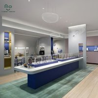 Vitrine de présentation pour bijouterie et horlogerie avec éclairage LED, présentoir en verre pour boutique de bijoux