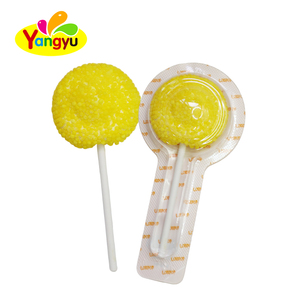 Factory Price Soft <strong>Orange</strong> Filled Marshmallow <strong>Pop</strong> with Sweet Sugar Coating - Product Image 3