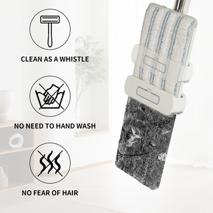 HOLAMOPA Mopa Plana Manos Libres al por Mayor con Almohadillas de Microfibra Reutilizables y Sistema de Autoescurrido para <span class=keywords><strong>Limpieza</strong></span> de Suelos en Hogares y Hoteles - Product Image 5