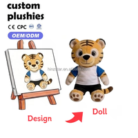 Peluche Tigre Unisexe Super Douce, Poupée Décorative Rembourrée en Coton PP, Cadeau Personnalisé pour Enfants, Mascotte de Marque