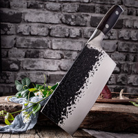 Couteau chinois en acier inoxydable de haute qualité outil de cuisine professionnel ensemble de couteaux de cuisine faits à la main avec manche en bois