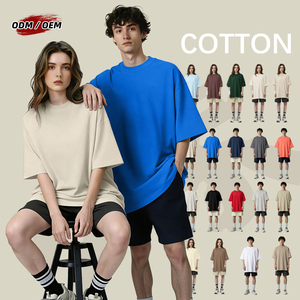 <span class=keywords><strong>T</strong></span>-<span class=keywords><strong>shirt</strong></span> Streetwear Homme 300G en Coton Pur Col Rond Coupe Ample <span class=keywords><strong>Anti</strong></span>-<span class=keywords><strong>UV</strong></span> et Antibactérien Manches Courtes - Product Image 1