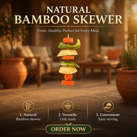 Brochettes en bambou naturel poli avec logo personnalisé, brochettes jetables pour barbecue, idéales pour les kebabs, vente en gros