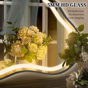 Luci a <span class=keywords><strong>specchio</strong></span> <span class=keywords><strong>da</strong></span> bagno a LED moderne con luci Smart retroilluminate e fosforcabili Anti-appannamento illuminate <span class=keywords><strong>da</strong></span> <span class=keywords><strong>soggiorno</strong></span> con <span class=keywords><strong>specchio</strong></span> di Design irregolare - Product Image 6