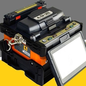 Épisseuse à fusion de fibres optiques Black Horse D21 12V DC portable pour épissage de câbles à fibres optiques - Product Image 1