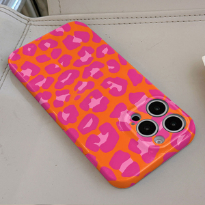 <span class=keywords><strong>Cover</strong></span> per Cellulare in PC Rigido con Stampa Fotografica Leopardata Arancione e Rosa per <span class=keywords><strong>iPhone</strong></span> 8 X Xr Xs 11 12 13 14 15 16 17 Pro Max - Product Image 2
