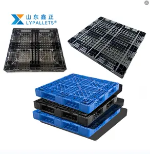 Lypallets disposable cheap plastic pallet black 1200x1000 recycled reusable single side 4 way entry plastic pallet price