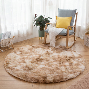 Oeko Không Trượt Dài Đống Rắn Thảm Tie Dye Fluffy Thanh Lịch Xù Thảm Cho Phòng Khách Phòng Ngủ Thảm Kid Chơi Thảm - Product Image 5