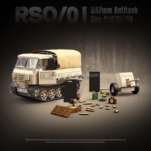 ชุดตัวต่อ WW2ป้องกันรถถังชุดทหารสำหรับนักล่ากองทัพเรือพิฆาต3รูปปืนของเล่นสำหรับเด็กโมเดล WW2อิฐ - Product Image 5