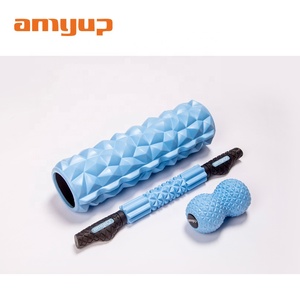Grille yoga massage <span class=keywords><strong>3</strong></span> en 1 <span class=keywords><strong>jeu</strong></span> de rouleaux de mousse eva souple rouleau - Product Image 5