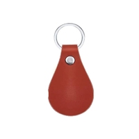 Porte-clés en cuir PU personnalisable avec logo, impression en relief, simple, pour voiture, cadeau d'affaires, durable