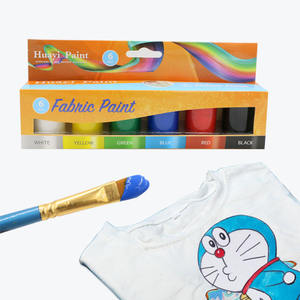 Bview Art 6 colores pintura de tela de alta calidad camiseta impermeable 20ml juego de pintura de tela - Product Image 1