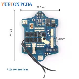 One Stop Bms Pcb Printplaat 10S 60a Bms Pcba Pcb Assemblage Voor Elektrische Assist Fiets Elektrische Fiets