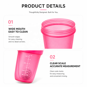Botella Mezcladora de Proteínas Personalizada de 300 ml, de PP, con Bola Mezcladora, Escala Graduada, Tapa con Asa de Transporte, <span class=keywords><strong>Mini</strong></span> Vaso Mezclador de Plástico, Proveedor Mayorista - Product Image 3