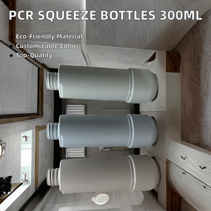 Custom 300ml paglia di grano tappo bottiglia di spremere con tappo a vite per il lavaggio del corpo lozione cosmetica uso Shampoo serigrafia - Product Image 2