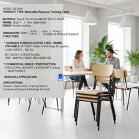 Chaise d'école empilable en contreplaqué, chaise d'élève à structure métallique, mobilier de salle de classe pour projets éducatifs, vente en gros