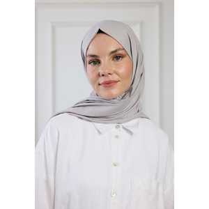 Autumn Winter Spring Summer Pure Cotton Headscarf Silver <b>Grey</b> Long Style with Printed Pattern for Muslims - Product Image 4