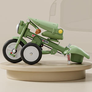 Tricycles de bicyclette pour enfants avec auvent, pliable et polyvalent, à 3 roues avec siège avant pour <span class=keywords><strong>maman</strong></span> - Product Image 6