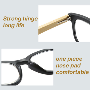 2024 Классическая оправа для очков для чтения с деревянным храмом, оптовая продажа, для чтения, унисекс, для женщин и мужчин, продвижение по службе дальнозоркости - Product Image 4